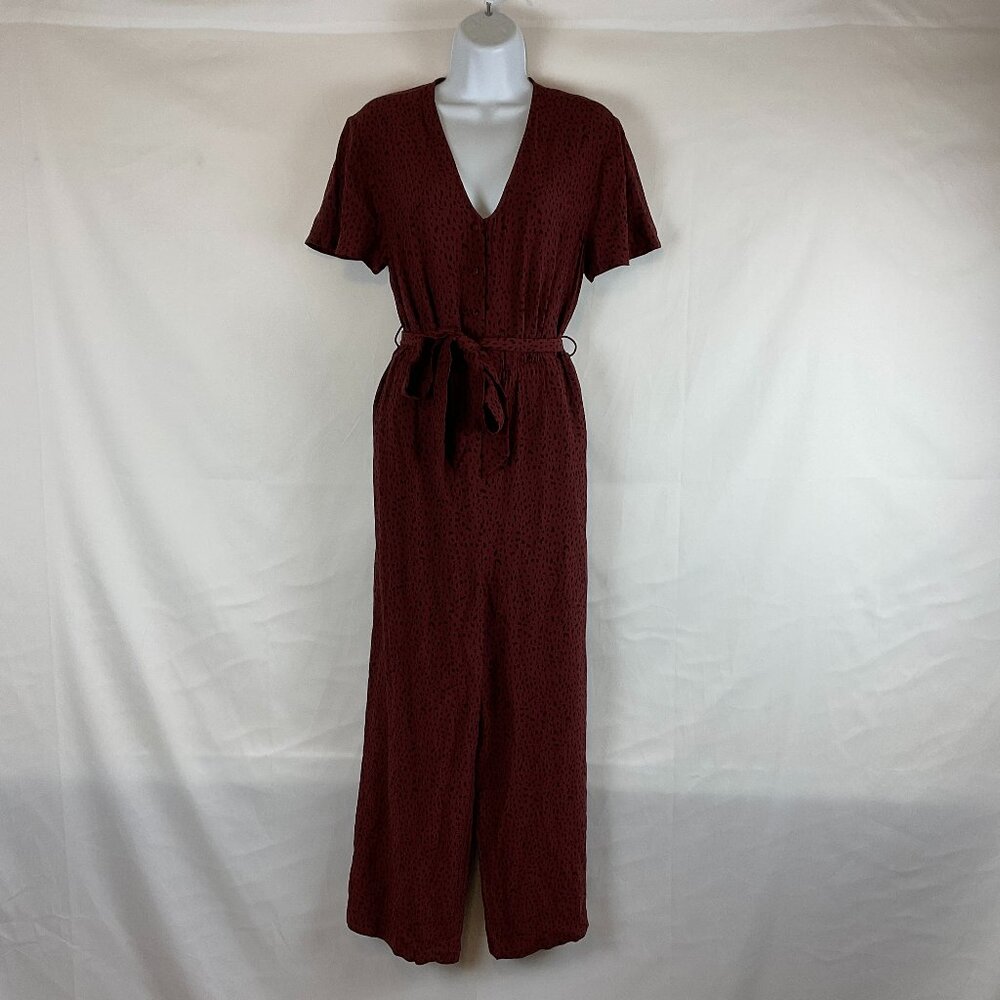 Rails Jumpsuit S Jet Rust Spotted Print Dark Red-… - image 1